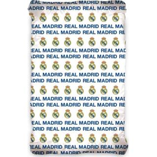 Hoeslaken katoen antraciet Real Madrid eenpersoons 90 x 200 cm