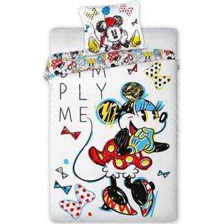 👉 Polyester antraciet Disney Minnie Mouse Simply Me 140 x 200 cm 5907750554522
