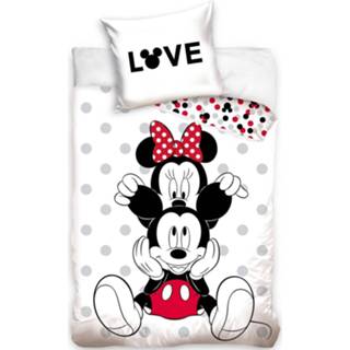 👉 Dekbedovertrek katoen antraciet Disney Minnie Mouse Love 140 x 200 cm 5902689450358