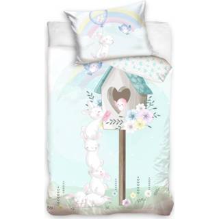 Vogelhuisje antraciet baby's Little Love Babydekbedovertrek Vogelhuis 100x135 cm 5904302501997