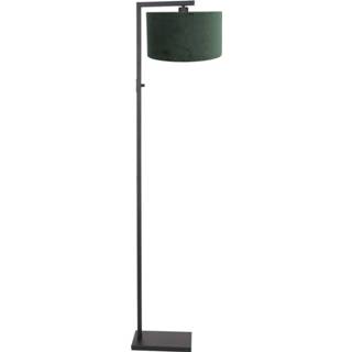 👉 Vloerlamp groene zwart Steinhauer Stang H 160 cm kap - 8712746151756