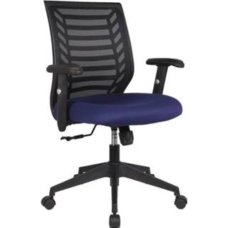 👉 Bureau stoel polyester blauw Bureaustoel Johan 6097128027013