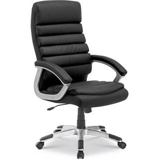 👉 Bureau stoel kunstleer zwart Bureaustoel Rome 6097133461437