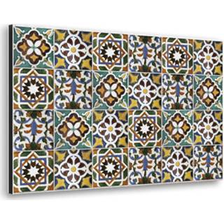 👉 Spatscherm metaal aluminium XL antraciet - Paneel Keuken Tegel Mozaiek Azulejos (diverse kleuren) 72 x 48 cm (LxB)