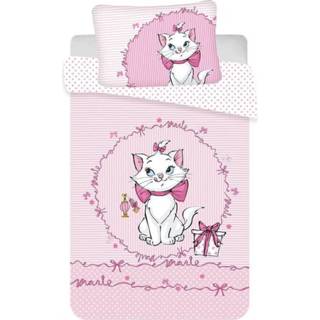 👉 Roze katoen antraciet baby's Disney Aristocats babydekbedovertrek - 100 x 135 cm 8592753028308 4250282958124