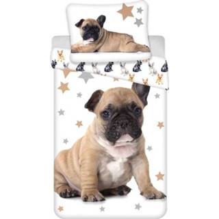 Dekbedovertrek katoen antraciet Sweet Home Franse Bulldog - 140 x 200 cm Multi 8592753027387
