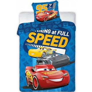 👉 Dekbedovertrek katoen antraciet Disney Cars Racing at Full Speed 100 x 135 cm 5907750554447