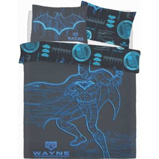 👉 Dekbedovertrek polykatoen antraciet Batman Wayne 200 x cm 5056242710011