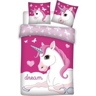 👉 Dekbedovertrek polyester antraciet Unicorn Dream 140 x 200 cm - 63 5407007984176