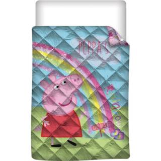 Polyester antraciet Peppa Pig beddensprei 140 x 200 cm 5407007987863