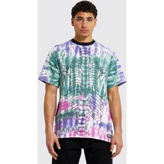 Tie Dye Skelet Print T-Shirt, Green