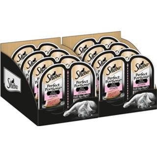 👉 Katten voer 64x37,5g Luxe Paté: Zalm Sheba Perfect Portions Kattenvoer nat