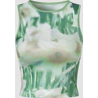 Tie dye Crew Neck Sleeveless Crop Tank Top polyester s vrouwen donkergroen Sleeveless polyester s vrouwen donkergroen Tie Dye Crew Neck Crop Tank Top