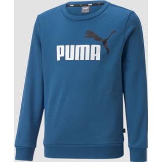 Sweater blauw kinderen medium Puma essentials+ two-tone col big logo crew 4064537645116