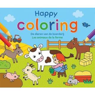 👉 Happy Coloring - De Dieren van Boerderij 9789044762860