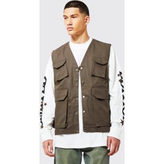 👉 Keperstof Safari Hemd, Khaki