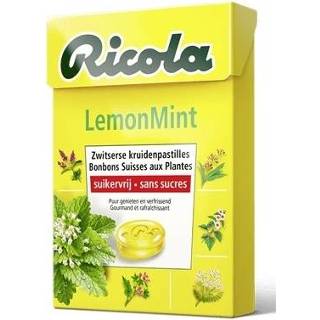 Eten Ricola LemonMint Kruidenpastilles Suikervrij 7610700015902