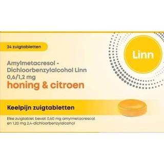 Zuigtablet gezondheid Linn Keelpijn Zuigtabletten Honing & Citroen 8718274580280