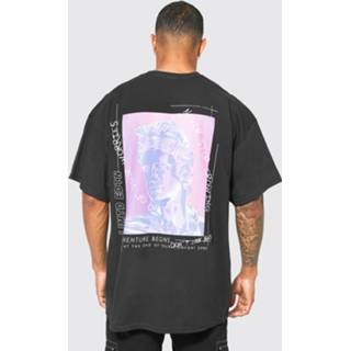 👉 Standbeeld zwart s Oversized Graffiti T-Shirt Met Print, Black