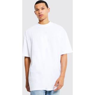 Tall Oversized T-Shirt Met Brede Nek, White