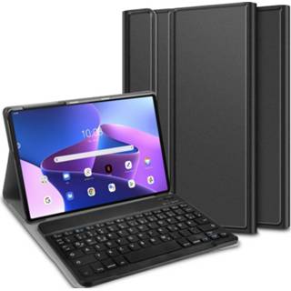 👉 Toetsenbord zwart qwertz Keyboard Case Lenovo Tab M10 Plus 3rd Gen Hoes met - Slimline 8720684519293