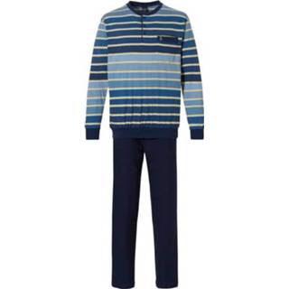 👉 Pyjama blauw XXL Robson met knoopjes en boorden 8719833372216