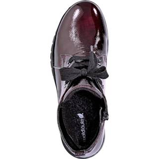 👉 Hoge veterschoenen bordeaux hielpolster effen vrouwen lakleer veterschoen Waldläufer 4065447994240 4065447994295