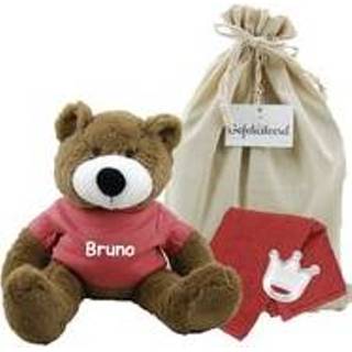 👉 Knuffelbeer bruin Knuffel Beer Vic Brown 45 cm met naam op copper shirtje 6013749980902