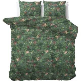 👉 Dekbedovertrek donkergroen Katoen-Polyester groen Sleeptime Elegance Botanic Jungle Green Lits-jumeaux (240 x 200/220 cm + 2 kussenslopen) 8720105688393