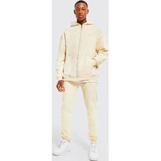 👉 Oversized Original Man Trainingspak Met Tank En Capuchon, Sand