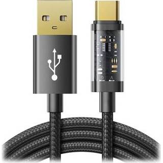 👉 Zwart Joyroom USB-A/USB-C snellaaddatakabel - 1,2 m 6941237196385