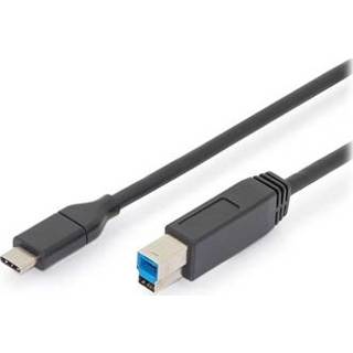 👉 Verbindingskabel zwart Digitus USB-C/USB-B 3.0 - 1.8m 4016032437529