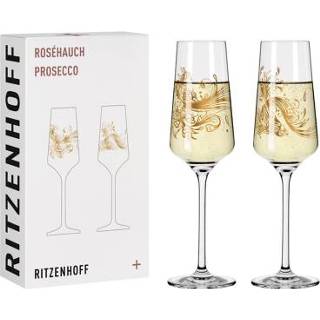 👉 Prosecco glas kristalglas roségoud Ritzenhoff Rosehauch set #1, 2 stuks 4001852071015