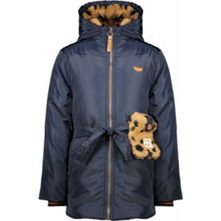 👉 Winterjas blauw meisjes NoNo parka met tasje - Bow Navy blazer 8720173829605