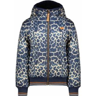 👉 Winterjas blauw meisjes NoNo bomber met capuchon - Bello Navy blazer 8720173829889