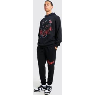 👉 Tall Worldwide Honden Trainingspak Met Capuchon En Print, Black