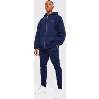 👉 Oversized Original Man Trainingspak Met Tank En Capuchon, Navy