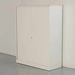 👉 Roldeurkast wit TDS roldeurkast, wit, 153 x 120 cm, incl. 3 legborden