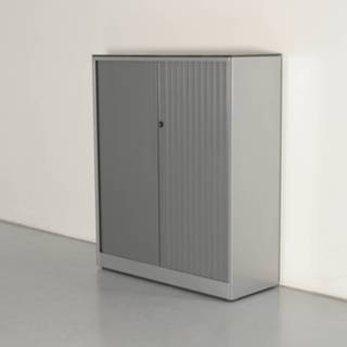 👉 Roldeurkast aluminium Ahrend roldeurkast, aluminium, 144 x 120 cm, incl. 3 legborden, ribbel deur
