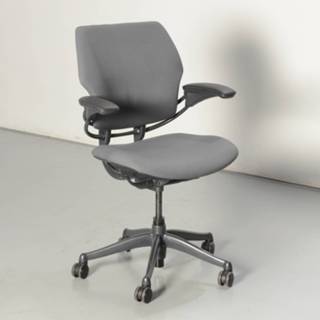 👉 Bureaustoel antraciet Humanscale bureaustoel, antraciet, 1D armleggers, matte armpad