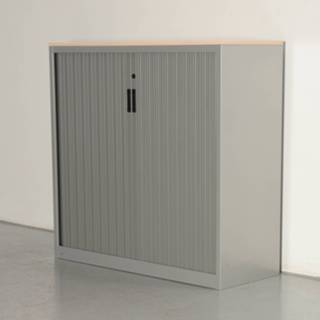 👉 Roldeurkast aluminium Voortman roldeurkast, aluminium, 117 x 120 cm, incl. 2 legborden, ahorn topblad