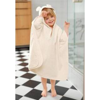 👉 Poncho l van badstof met capuchon zuiver bio-katoen, crème 61 cm 9002075113983