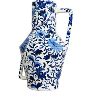 👉 Vaas blauwe blauw keramiek volwassenen large Return to Sender handgeschilderde met bloemenprint 8719558968404