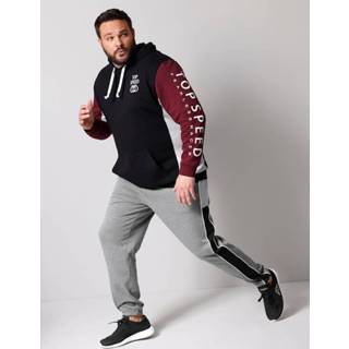 👉 Joggingbroek mannen gemêleerd katoen Vrije Tijd grijs marine Speciaal model Men Plus Donkergrijs/Lichtgrijs 4055708716834 4055708718937 4055708716841