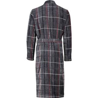 👉 Badjas grijs rood mannen Cawö geruit 4056735135612