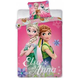 👉 Katoen antraciet baby's Frozen Babydekbedovertrek Anna & Elsa 100 x 135 cm 40 60 5907750576487
