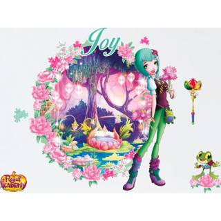 👉 Muursticker klein antraciet Regal Academy Joy (klein)