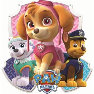 👉 Muursticker antraciet Paw Patrol Schild Skye