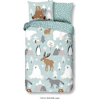 👉 Dekbedovertrek antraciet Good Morning Winter Multi 8717285181387