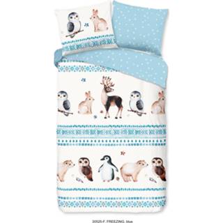 👉 Dekbedovertrek blauw antraciet Good Morning Freezing Blue 8717285212852